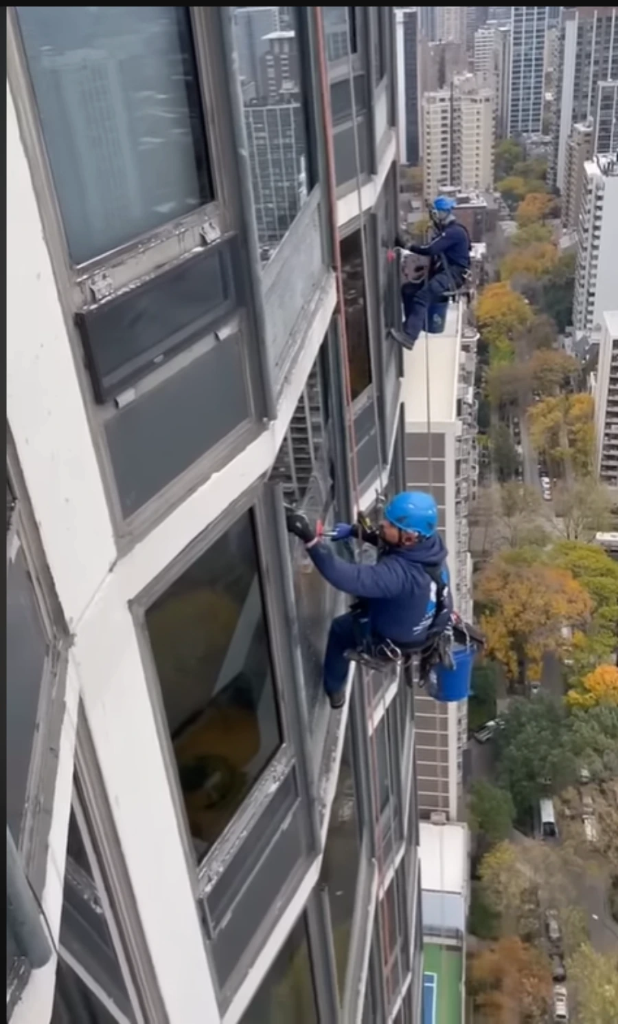 Window cleaning technician at work Medford OR